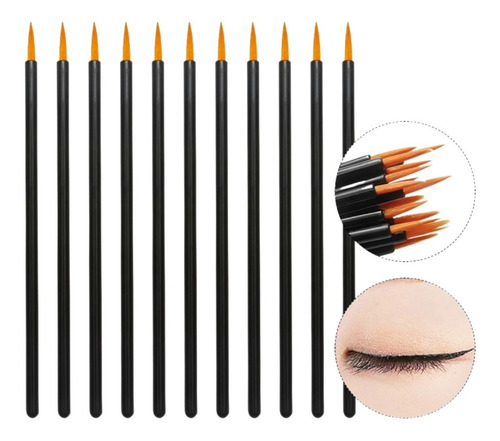 Pincel Delineador De Ojos Cepillo Delineado Punta Suave 50pz