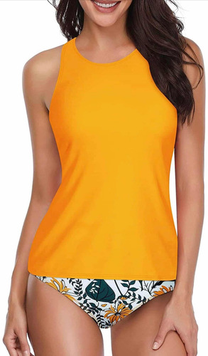 Traje De Baño Tankini Control Abdomen Plus Moda Mujer