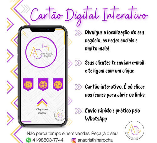 Imagem 1 de 2 de Cartão De Visita Virtual Clicável
