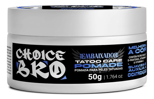 Kit 03 Pomada Pós Tatuagem Choice Bro Embaixador 50g