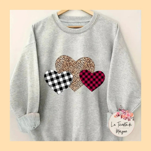 Sueter De Dama Con Estampado De Corazones