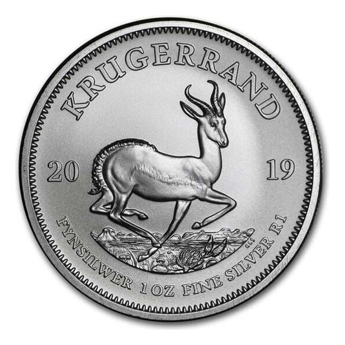 Krugerrand Moneda Plata 2019 Sudafrica 1 Onza Troy .999