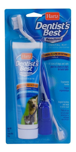 Kit Dental Pasta Cepillo Dedal Hartz Oral Care Perro Y Gato