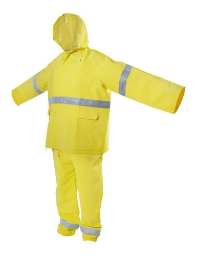 Surtek Juego De Traje Impermeable Con Reflejante De Dos Piez