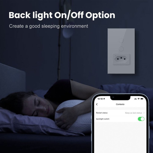 Interruptor Tomada Inteligente Wifi Novadigital 1 Botão Touch 1 Tomada 20a Tuya Smart Life Alexa Google Branco