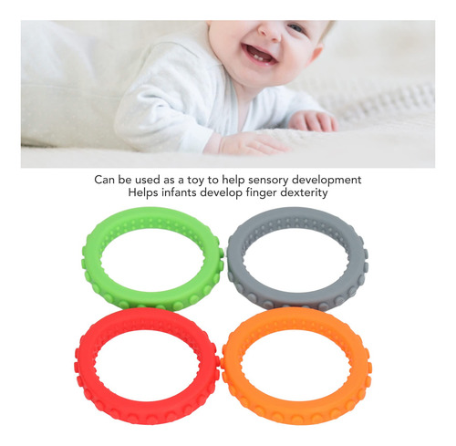 4 Pulseras Para Mordedores De Bebé, Juguetes Sensoriales
