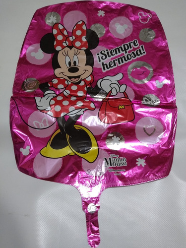 2 Globos Metalico 22puLG/56cm Doble Vista Mimi Minnie Mouse