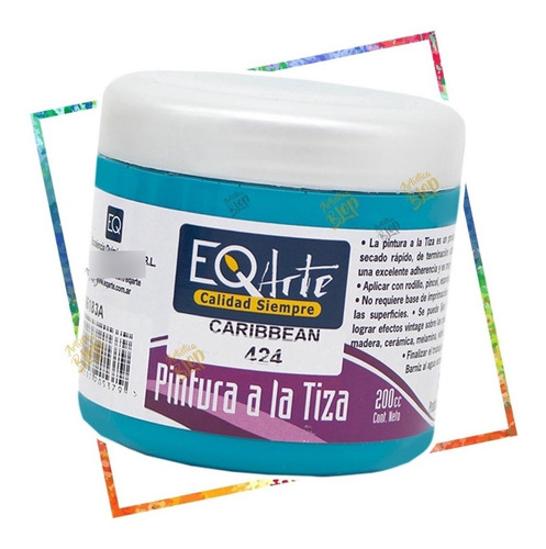 Imagen 1 de 5 de Pote Pintura Tizada Chalked Paint Mate Vintage Deco Arte
