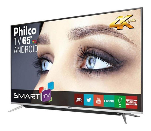 Imagem 4 de 6 de Smart Tv 4k Android 65 Philco Bivolt Ph65g60dsgwag