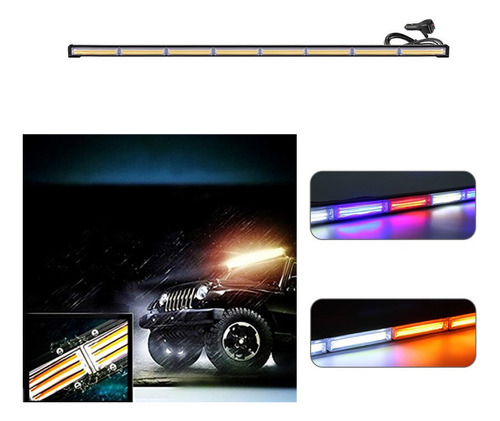 Barra Torreta Estrobo Codigo Leds Cob Policia 47 PuLG 80w