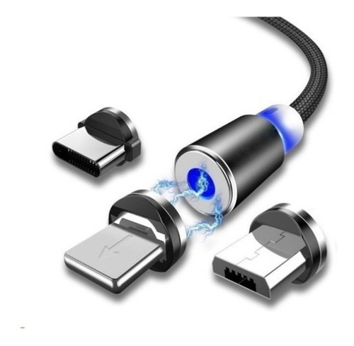 Cable Carga X3 Magnético Adaptable Micro Usb