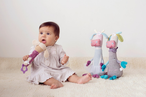 Imagen 2 de 3 de Peluche 40 Cm Bailarina C/ Sonajero Storki Envío Gratis