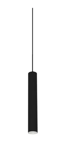 Lampara Techo Colgante Tubular Minimalista 35cm A/dicro Led Color Negro
