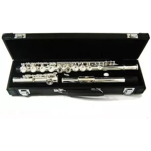 Flauta Traversa Lincoln Jyfl-1201 S Bb Plata Con Estuche. 