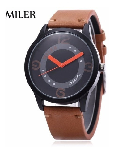 Relógio Barato Desing Masculino Moderno Pulseira Couro