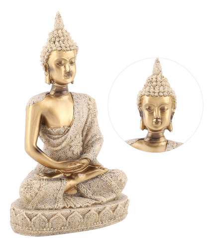 Figura Tallada En Forma De Estatua De Buda Meditando Sentado