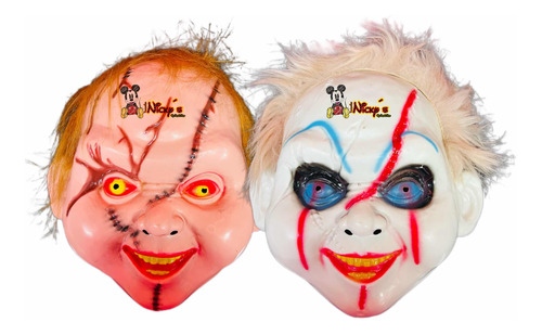 2 Mascaras Chucky Y Novia De Chucky Tiffany Halloween Muerto
