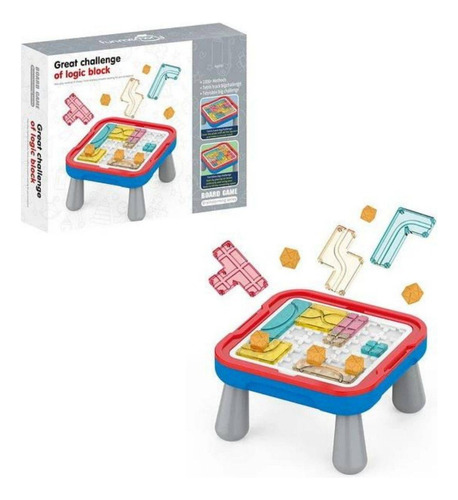 Mesa Bloques Tetris Montessori Logica Niños Stem