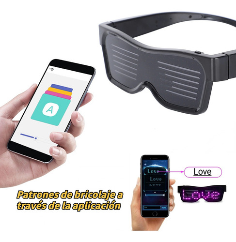 Lentes Led Bluetooth Gafas Ed Vidrios Ligeros Colorido Bts