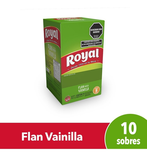 Flan Light Royal Vainilla X 10 Sobres X 16 Gr