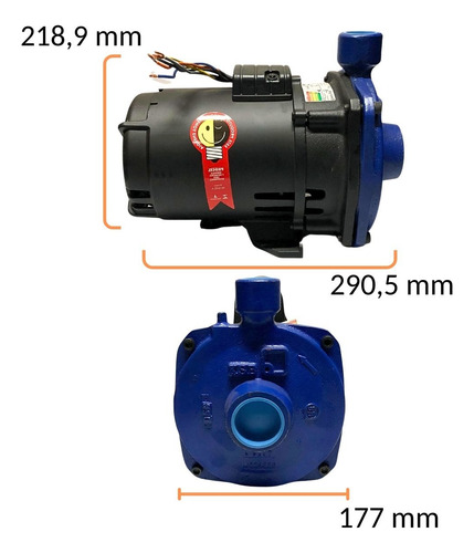 Bomba Centrífuga Ksb Hydrobloc C2000nt 2 Cv Trif. 220/380v
