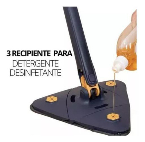 Mop 360 Ajustável: Rodo Limpeza Esfregão Triangular