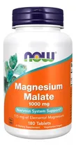 Comprar Magnésio Malato Now Foods 1000mg 180 tablets Magnesium Malate