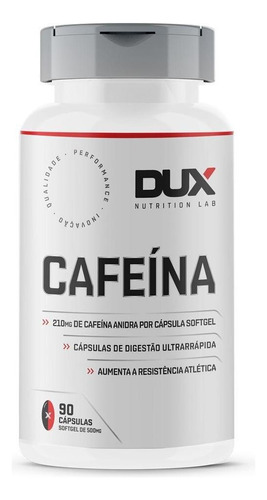 Cafeína - Pote 90 Cápsulas Dux Nutrition Sem sabor 