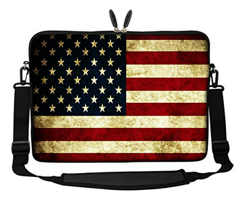 Funda Portátil Neopreno 17.3  Con Bandera Usa