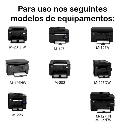 Kit 3 Toner Compatível Hp Cf283a 283a M127fn M125a M225 Tinta Preto