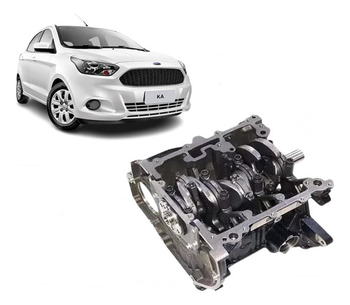 Bloco Motor Completo Ka 1.0 3 Cil 2014 A 2020 Original Ford 