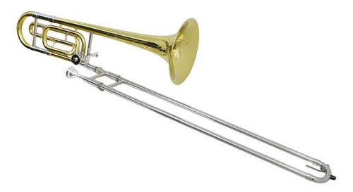 Trombone De Vara Com Rotor Tb 200vr Laqueado Dourado Com Ca