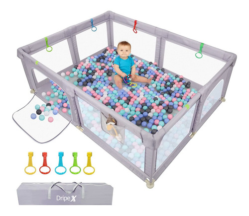 Dripex Corral Para Beb, Juego Grande Para Bebs Con Puertas D