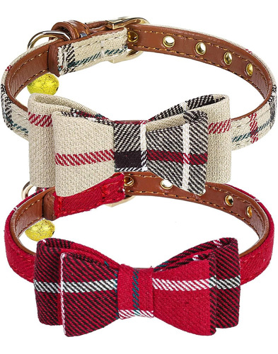 Collar De Cachorro Con Campana Paquete De 2 Collares De Perr