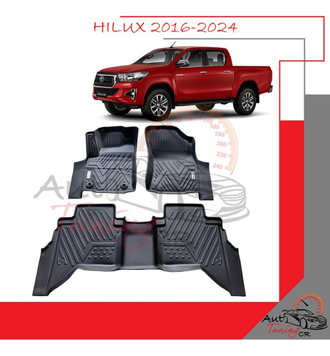 Alfombras Tipo Bandeja Toyota Hilux 2016-2024