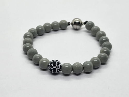 Pulsera Perla Gris Futbol - Pulse