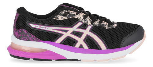 Zapatillas Running Asics Gel-nagoya 5 Mujer En Negro Y Viole