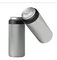 Comprar Cubre Lata Térmico 16oz Diler Funda Para Latas De 500 Ml Porta Latas Refresco Y Cerveza Frías Color Plata