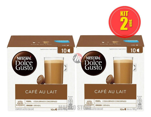 Cápsulas Dolce Gusto Café Au Lait Kit 2 Caixas
