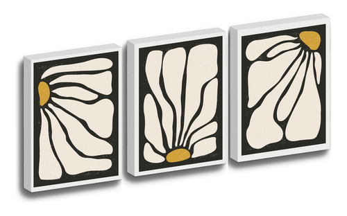 3 Cuadros Lienzo Canvas Matisse Moderno Flores 50*60cm