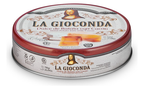 Dulce De Batata Con Cacao Lata 700g La Gioconda Sin Tacc