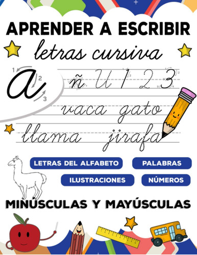 Libro: Aprender A Escribir Letras Cursiva Para Niños: Pri...