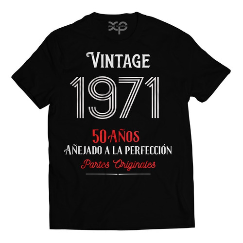 Playera Vintage 1971, 50 Años Añejado A La Perfección
