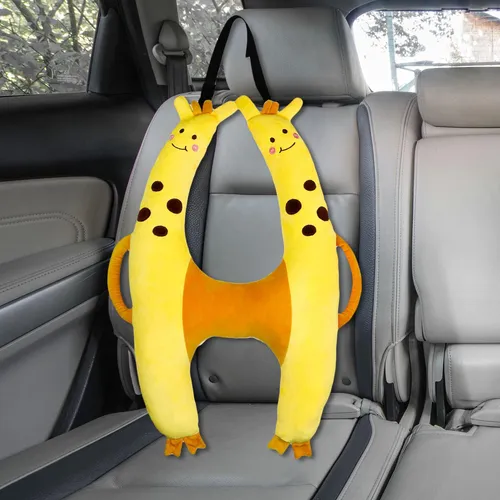 Cojín De Viaje Para Asiento Trasero De Coche, Amarillo