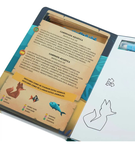 Libro Trilingüe Con Historias Bíblicas Para Pintar Con Agua