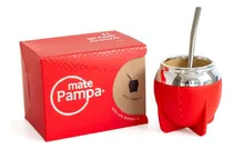 Comprar Mate Pampa Tradicional Boca Cerrada + Bombilla Color Rojo Tradicional rojo boca cerrada