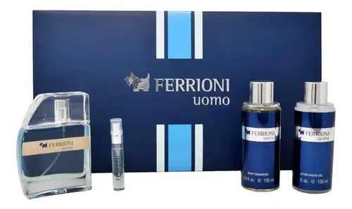 Perfume Para Hombre Ferrioni Uomo 100ml Set 4pz
