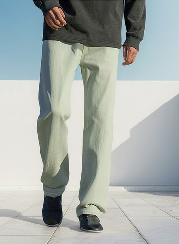 Bolso Jeans Pantalón Ancho Corte Recto Carpintero Unisex