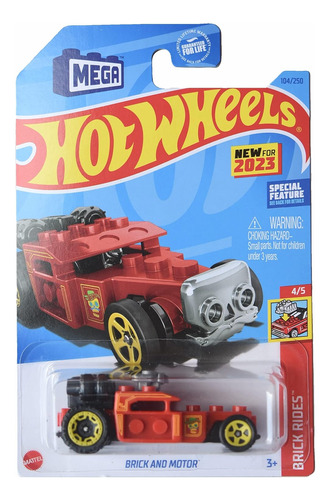 Hot Wheels Brick And Motor, Pasos De Ladrillo 4/5 Rojo 104/2