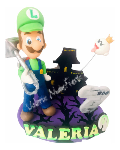 Luigi Mansio Mario Videojueg Cake Topper Vela Pasta Francesa